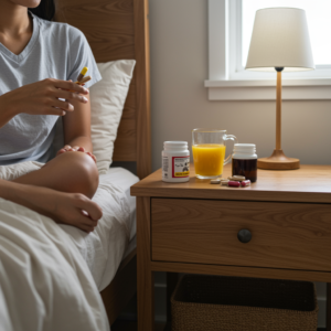 young person using multivitamin supplements